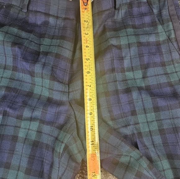 Brooks Brothers, red fleece green&blue plaid women dress pants. - Picture 9 of 10